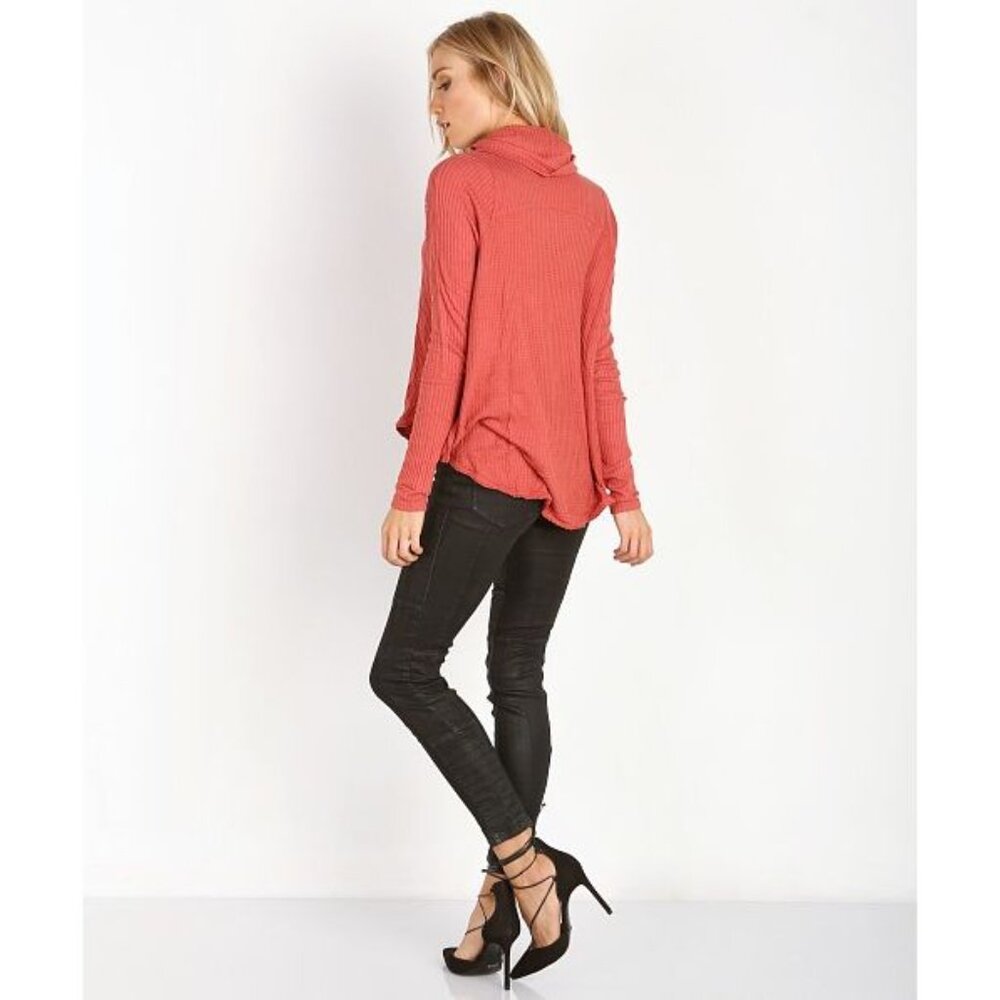 Free People Red Cowl Neck Blouse - Picture 11 of 11